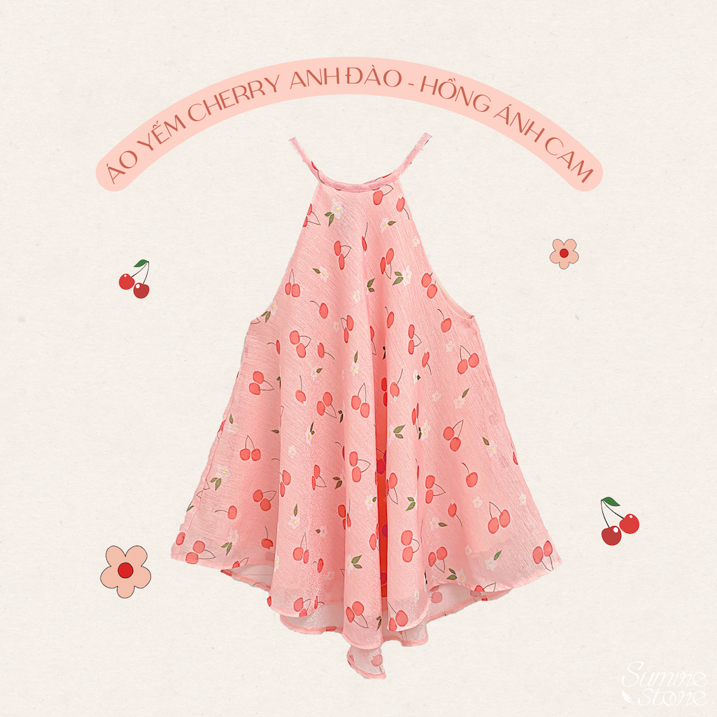 Sumire Store Áo yếm dệt hoa Cherry Anh Đào - 02 màu