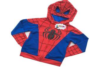 ÁO KHOÁC BÉ TRAI IN HÌNH SIÊU NHÂN NHỆN(XANH-ĐỎ)