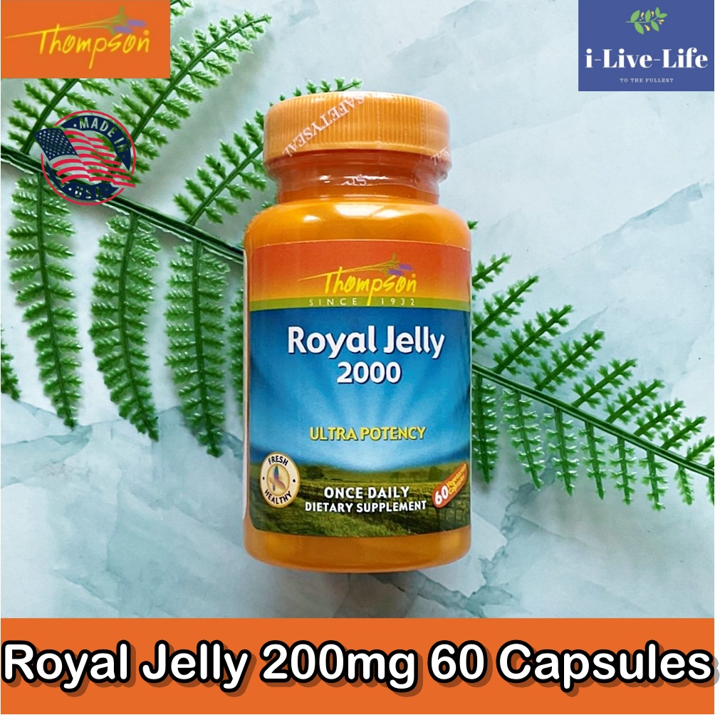 Royal Jelly นมผึ้ง 2000 mg 60 Capsules - Thompson ราคา 985 บาท*ส่งฟรี