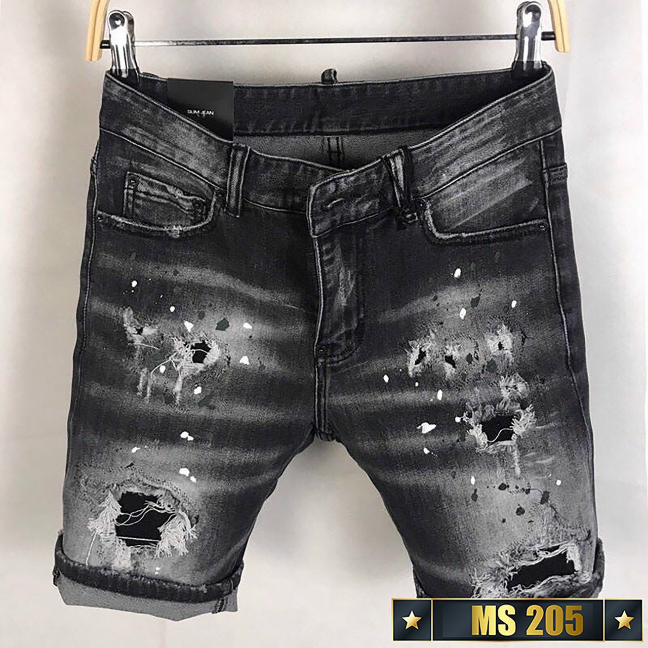 [HCM]QUẦN SHORT JEAN NAM RÁCH 🔰SJKV205🔰 Quần bò vảy sơn co giãn cao cấp PHONG CÁCH THỜI TRANG HPSTORE