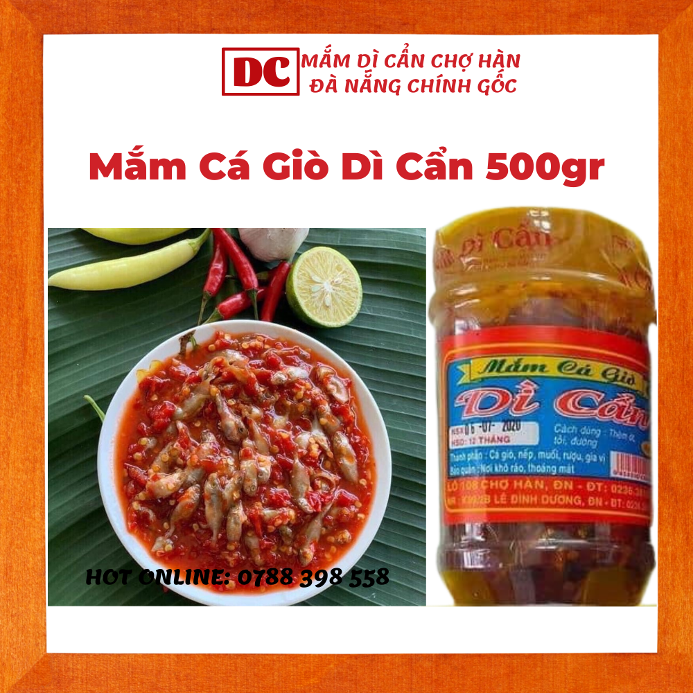 MẮM CÁ GIÒ DÌ CẨN chợ hàn Đà Nẵng 500gr  chính gốc