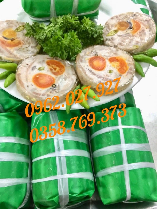Lá chuối giả gói chả lụa, nem chua size 3535