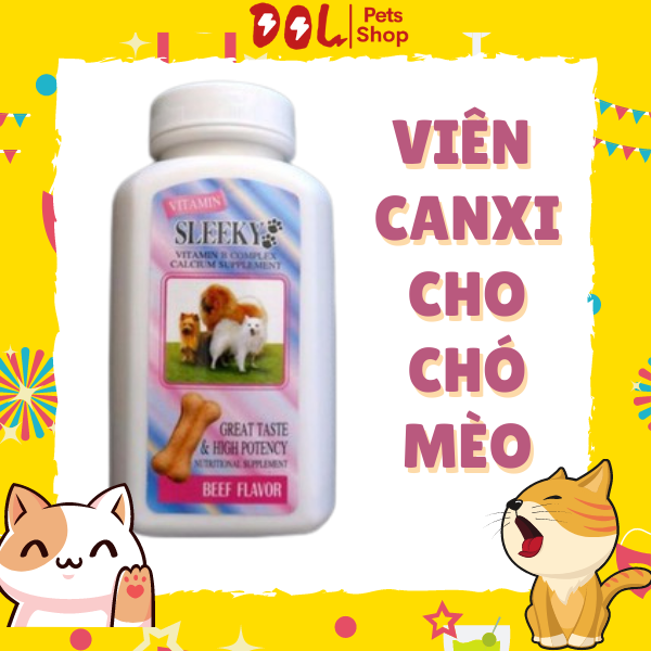 [Combo 10 viên] Viên Canxi cho Chó Mèo - Bổ Sung Canxi Và Khoáng Chất Thiết Yếu Cho Chó Mèo - Thái Lan