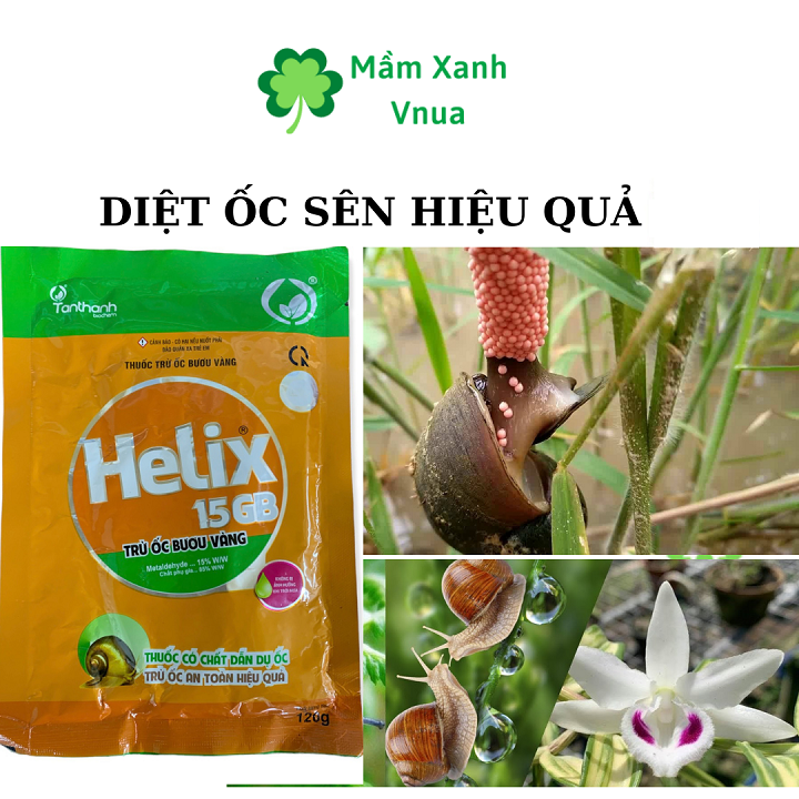 Diệt trừ ốc sên - ốc bưu vàng helix15gb gói 120gr