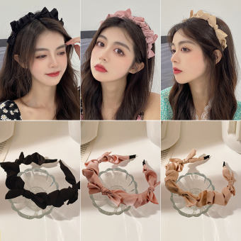 Băng đô Kiểu Pháp Cho Nữ Dây Buộc Tóc đen