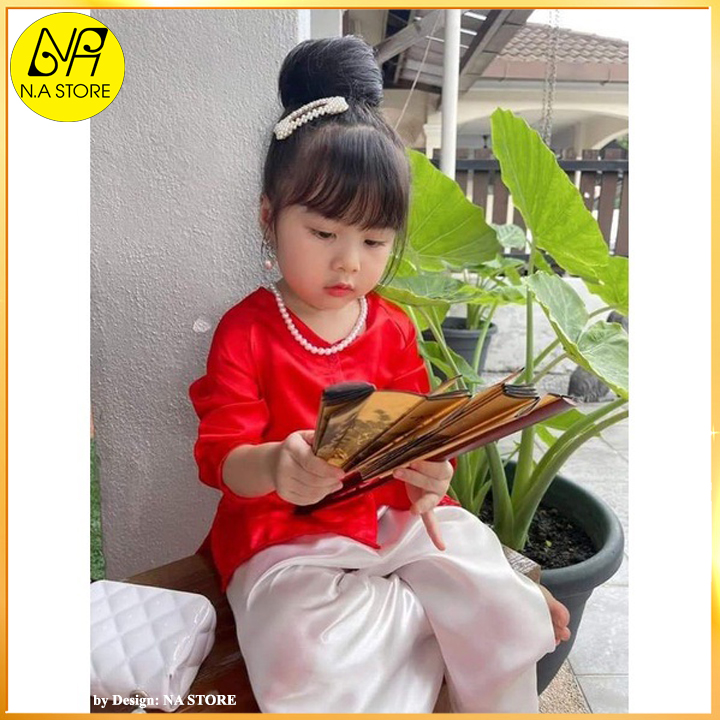 Bộ đồ bà ba trẻ em bé gái - bé trai chất lụa siêu mát