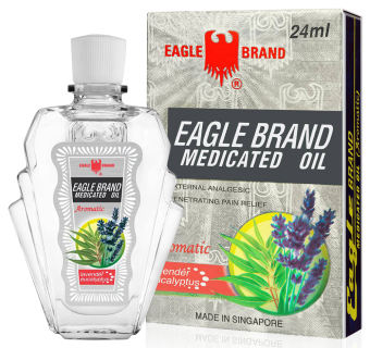 Dầu Gió Trắng Singapore Con Ó Eagle Brand 24ml - Mùi Lavender