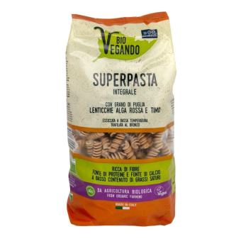 nui xoắn đậu lăng đỏ tảo đỏ nguyên cám ý gói 500g