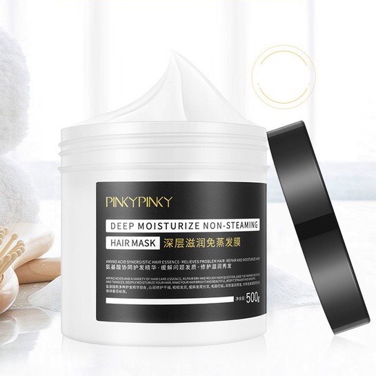 Kem ủ tóc pinky - phục hồi tóc hư tổn óng ả siêu mượt giảm gãy rụng hana jimi