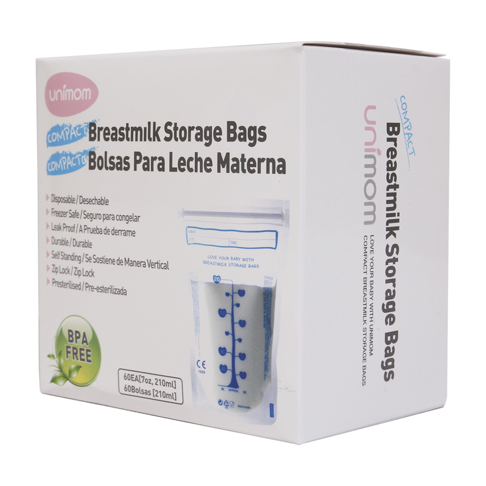 Bộ 60 túi trữ sữa unimom không bpa 210ml