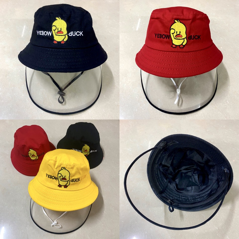 [ BÉ 2-5 TUỔI ] NÓN CHỐNG DỊCH CON VỊT CHO TRẺ EM, MŨ CHỐNG GIỌT BẮN, MŨ VÀNH BẢO VỆ TRẺ EM