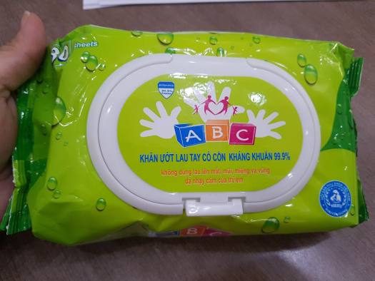 Combo 3 bịch (Khăn Ướt Lau Tay Kháng Khuẩn ABC Khử Mùi - 80 Tờ)