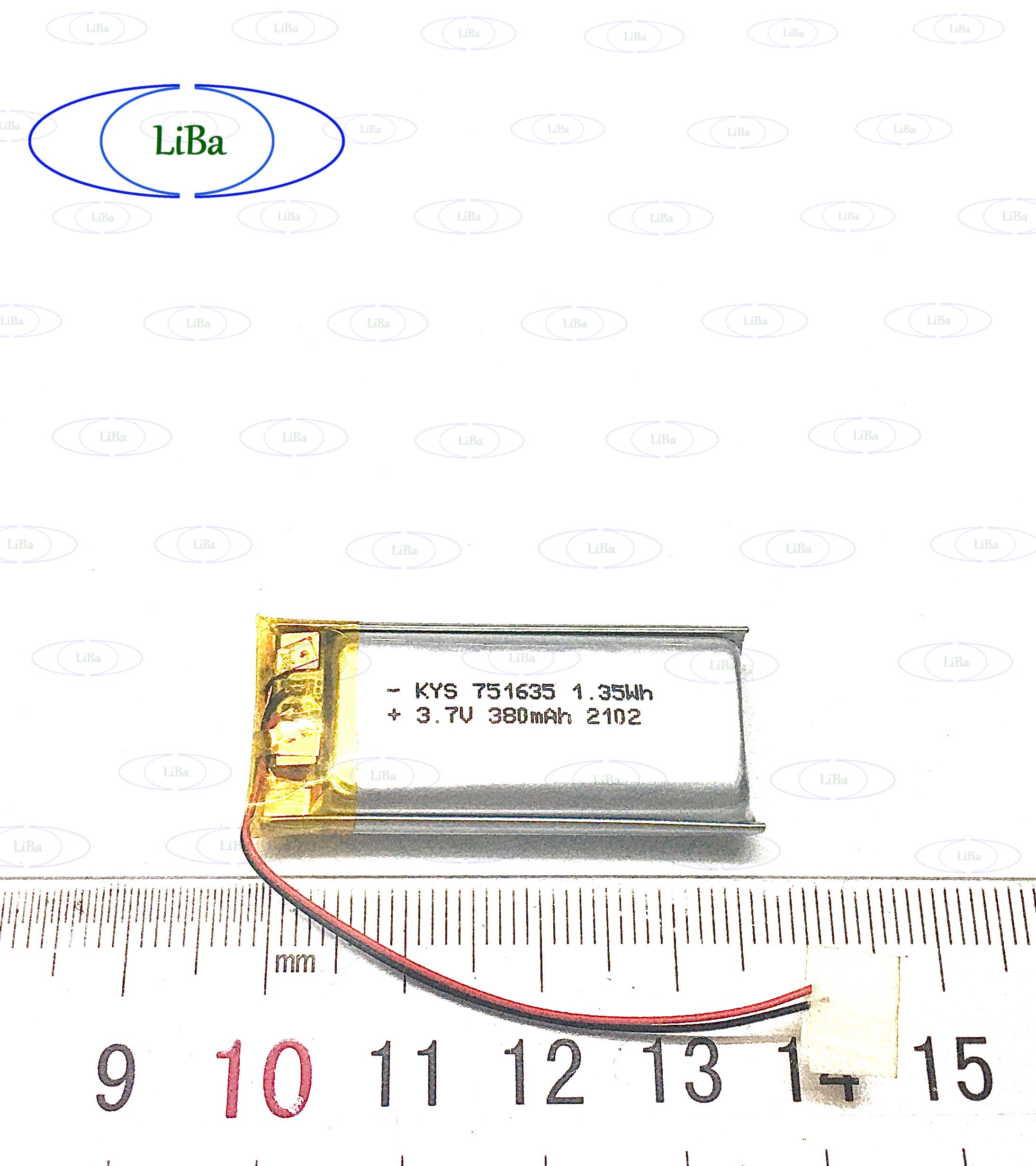 [HCM]Pin đồng hồ thông minh 3.7V 380 mAh 75 x 16 x 35 mm- LiBa
