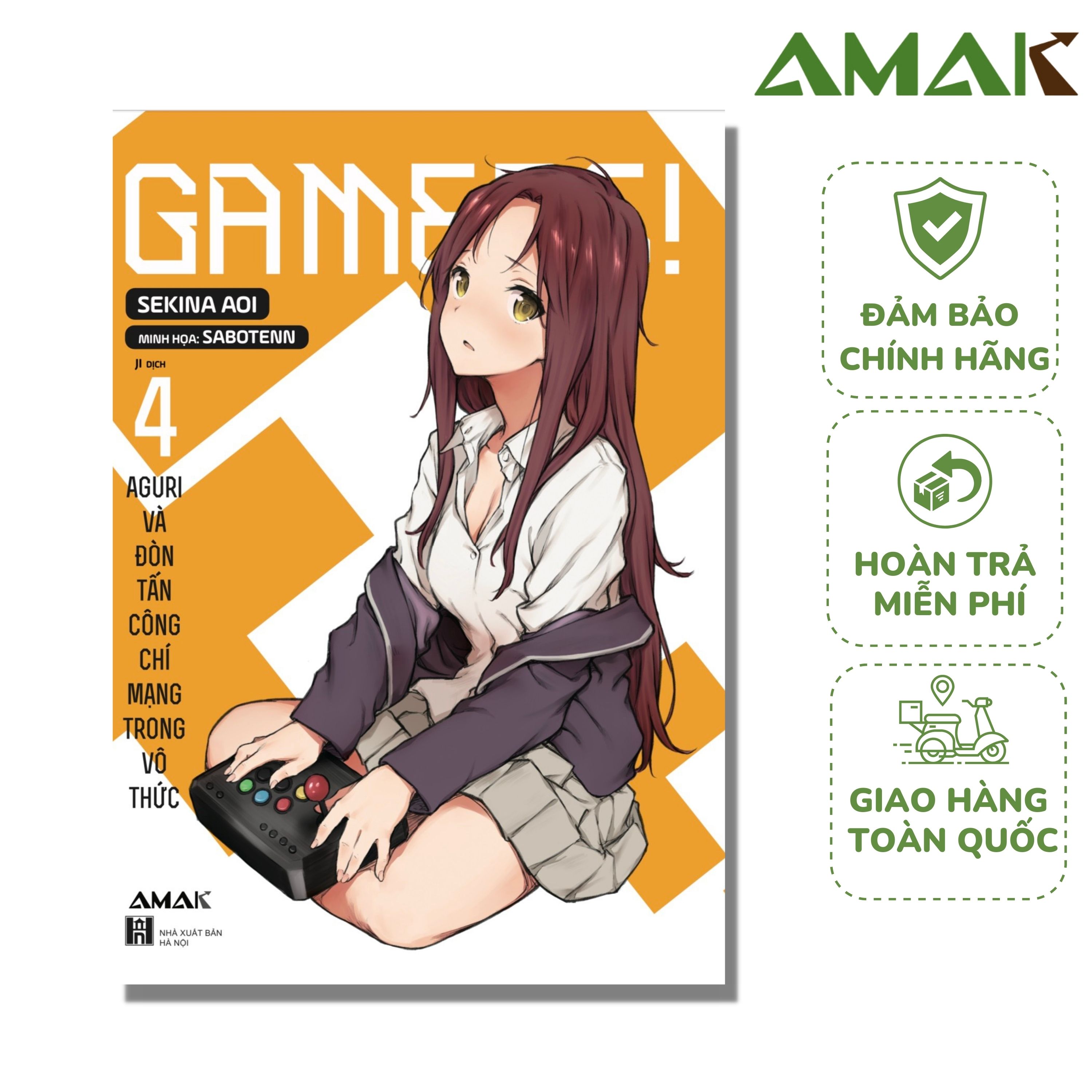 Gamers! – tập 4 - amak books - tặng kèm bookmark bế hình, postcard, standee pop-up, card sns