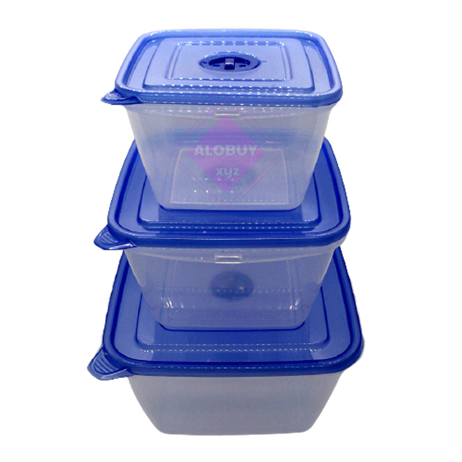 Hộp nhựa đựng thực phẩm 900ml, 1600ml, 3200ml, nhựa trong suốt có nắp đậy, trữ đông - Alobuyvn, Alobuy