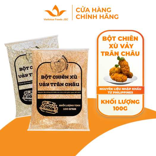 Bột Chiên Xù Vảy Trân Châu Orange Chef (Bột chân châu hoa tuyết) - Nguyên liệu nhập khẩu Malaysia