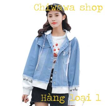 Áo khoác jean nữ có nón sau form rộng SS1156 hàng shop bao đẹp BB0309