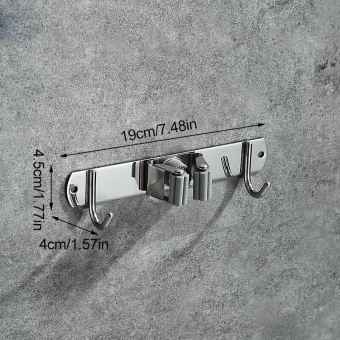 BOKALI 1 Chiếc Giá Treo Tường, Giá Để Chổi Lau Nhà Bếp Móc Treo Bàn Chải