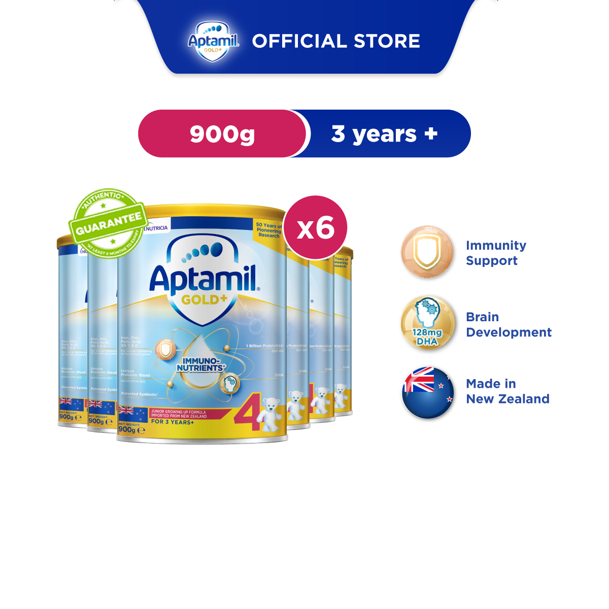 Single Box] Aptamil Gold+ Immuno-Nutrients Stage 4 Junior Growing 