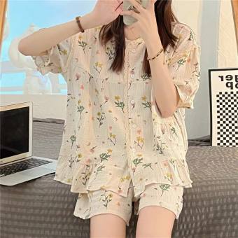Bộ Ngủ Nữ Pyjama Chất Đũi Nhăn Cao Cấp Cực Đẹp