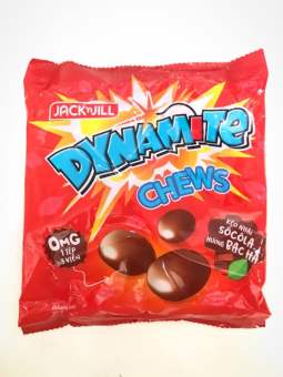 Kẹo Nhai Đỏ Chocolate 3 Viên Hương Bạc Hà Dynamite Chews Choco Mint Candy (Gói 125g)