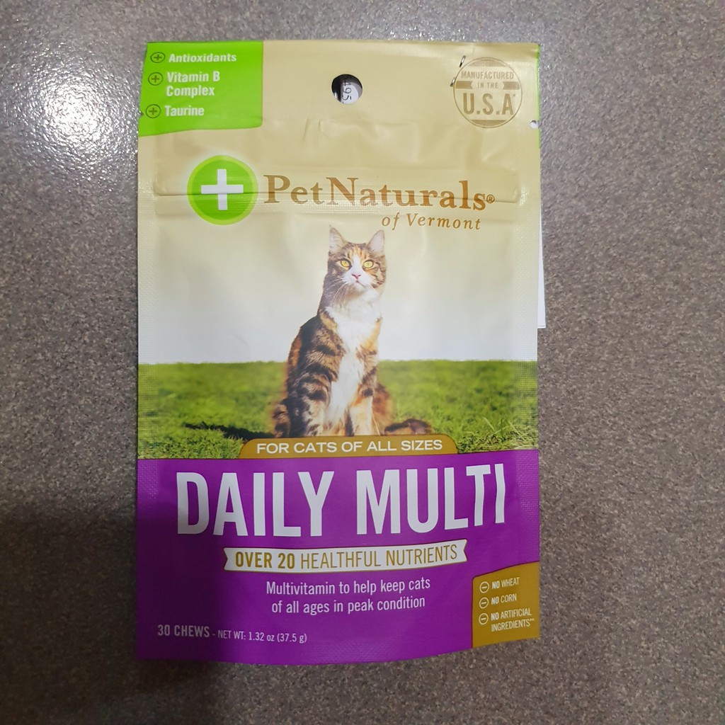 Vitamin tổng hợp cho mèo - Daily Multi - Pet Naturals - túi 30 viên