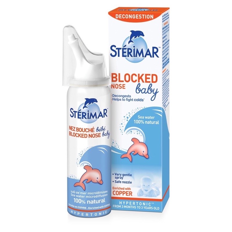 Xịt Muối Biển Stérimar Blocked Nose Baby- chai 50ml