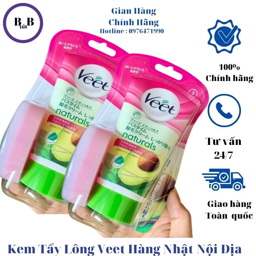 Kem tẩy lông veet hàng nhật nội địa tẩy lông vùng kín bikini,nách,lông chân tay mặt,cho nam và nữ