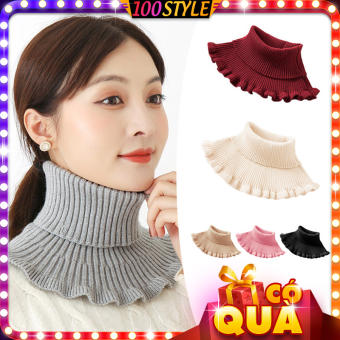 Khăn Len Choàng Cổ Chui Đầu Giả Áo Cổ Lọ Giữ Ấm - 100style