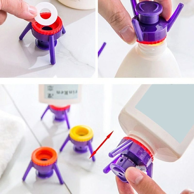 Bottle Kick Stands 6PCS, Caps For Bottles To Turn Upside Down, Flip It  Deluxe cap Kit, Ketchup Bottle Dispenser Pump, Shampoo & Lotion Shower  Squeeze