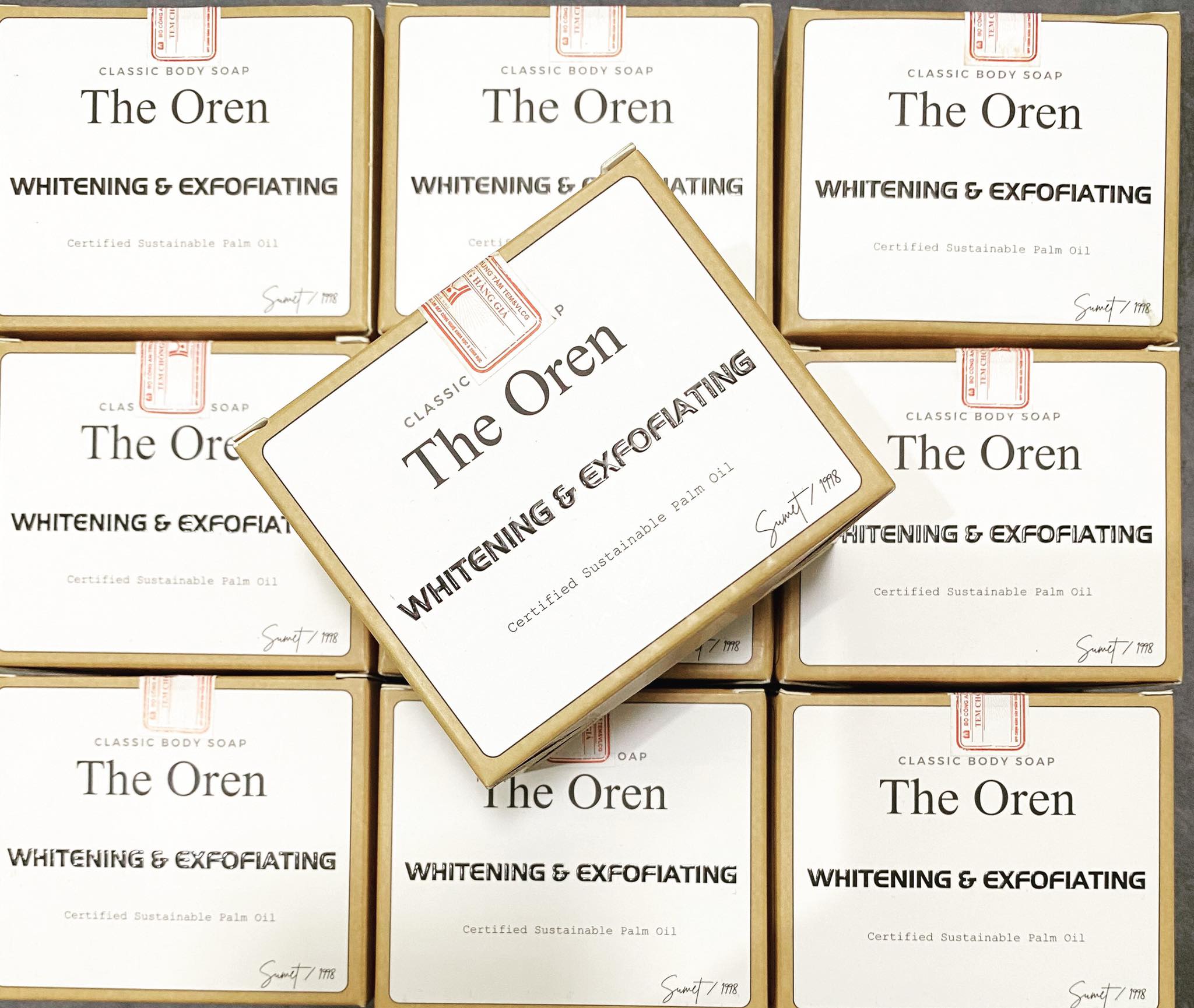 Xà bông trắng da The Oren Whitening & Exfoliating 100g
