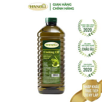 Dầu ăn oliu HANOLI chai 3L chứa 75% dầu oliu siêu nguyên chất - Nhập khẩu nguyên chai Hy Lạp