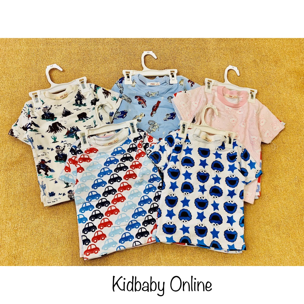 Set 3 áo thun cotton xuất bé trai hãng FOX- áo cotton cho bé trai- áo bé trai