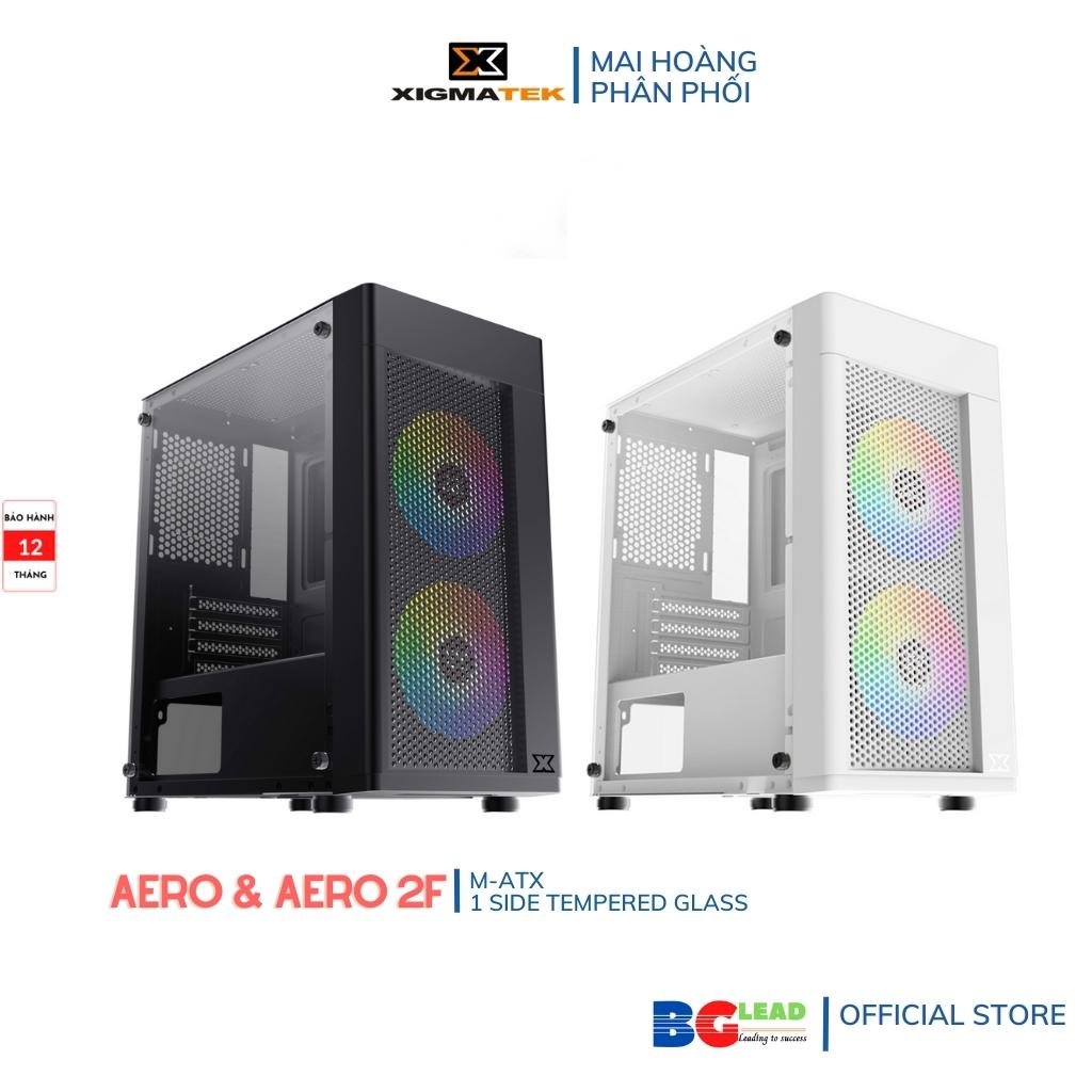 Vỏ case máy tính xigmatek aero m-atx, 1 side tempered glass