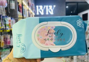 Khăn Giấy Ướt Lovely [ Hàng Chính Hãng] Hàn Quốc