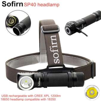 Sofirn SP40 Đèn Pha LED XPL 1200lm 18650 Đèn Pha Sạc USB 18350 Đèn Pin Với Chỉ Báo Công Suất Nam Châm Đuôi