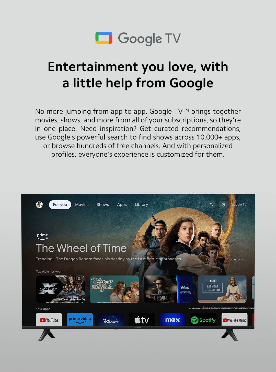 (Offiziell) Xiaomi TV A 43 FHD 2025 TV Smart Google TV DVB-T2/C Sprachsteuerung 1,5 GB RAM 8 GB ROM 5G WIFI Bluetooth 5.0 Google OS HD Smart-TV-Fernseher Google Playstore YouTube Chromecast (3 Jahre Garantie)