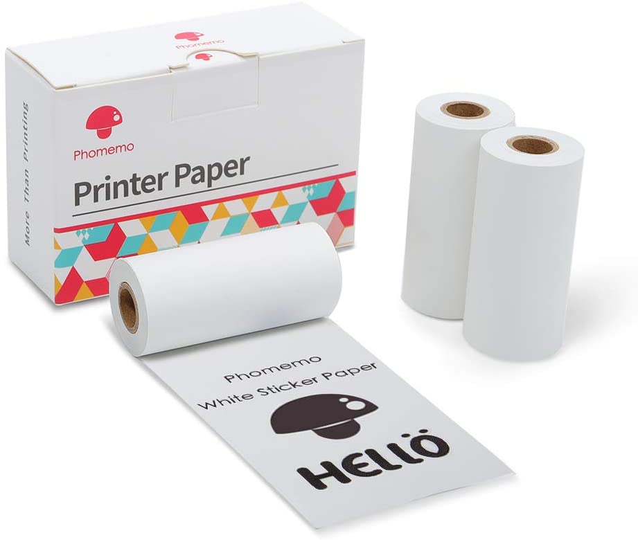 Phomemo Self-Adhesive Thermal Paper Printable Sticker Label Papers for  Phomemo M02/M02S/M02Pro Printer for iphone Photo Paper