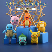 144Pcs Pokemon Figures Collection - Anime Toys for Kids