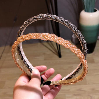 Băng đô pha lê xoắn, bờm tóc đính kết hạt cườm siêu lấp lánh, băng đô cài tóc cho chị em siêu kute