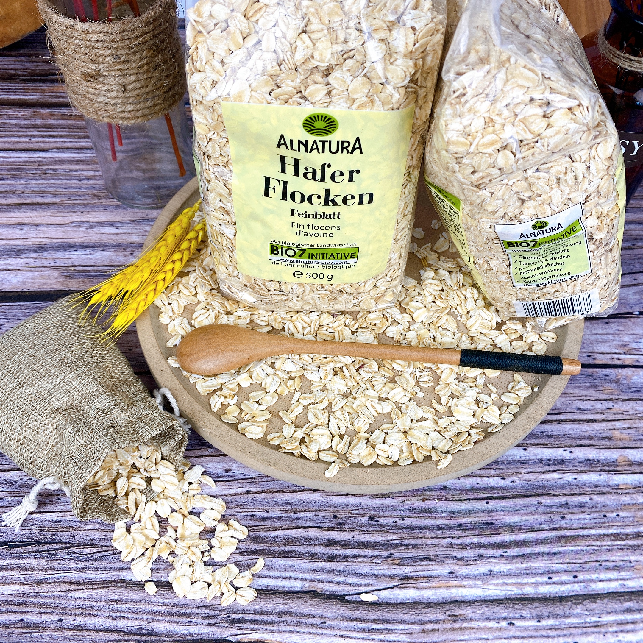 Yến mạch Hafer cán dẹt (yến mạch tươi ) gói 500gr cuả Đức