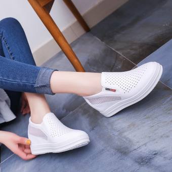 Giày sneaker độn đế ren lưới dập lỗ thoáng C46n form nhỏ hơn 1 size