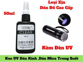 Keo UV BySun BB010 50ml Dán Mica Dán Kính Dán Thép Kèm Đèn UV
