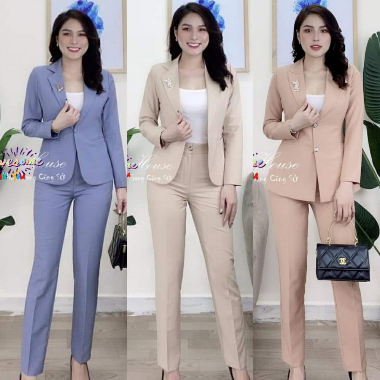 Set nguyên bộ áo vest quần dài - yb220168