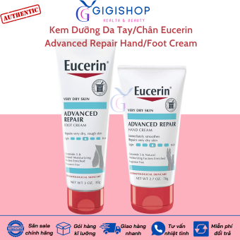 Kem Dưỡng Da Tay/Chân Dành Cho Da Khô Eucerin Advanced Repair Hand Cream/ Foot Cream [Bill USA]