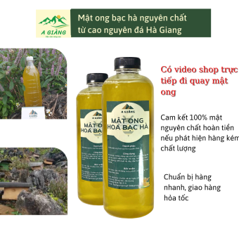 Mật ong nguyên chất hoa bạc hà - mật ong bạc hà gửi trực tiếp từ trang trại ong Hà Giang - cam kết mật ong nguyên chất không gấy nóng - mật ông honey Hà Giang - mật ong rừng nguyên chất