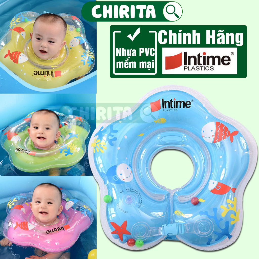 Phao Bơi Cho Bé Phao ĐỠ CỔ INTIME Cao Cấp - Phao Tập Bơi Cho Bé, Phao Cổ Cho Bé Sơ Sinh Đến 2 Tuổi Phao Bơi Trẻ Em, Phao Cổ Cho Bé Tập Làm Quen Với Nước CHIRITA