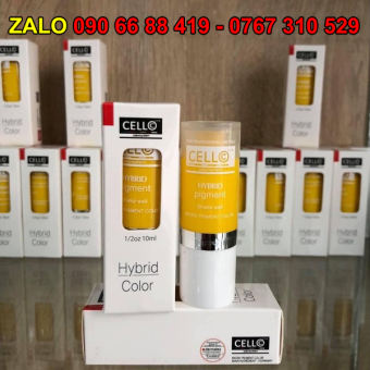 Mực xăm khử thâm môi vàng chanh Cello 10ml - Mực xăm Vàng Chanh Cello Hàn Quốc Khử thâm Môi và Nâng hạ tông màu mực phun xăm thẩm mỹ