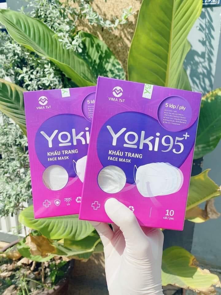 Combo 10 hộp khẩu trang n95 yoki cao cấp chính hãng | 1 hộp / 10 cái = 100 cái