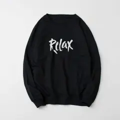 Boxy Crewneck basic Sweater Relax unisex Pria dan Wanita